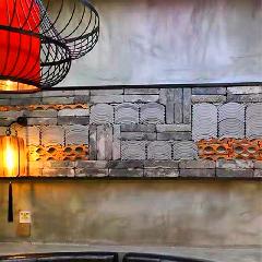 餐饮店复古墙砖民宿禅意茶室老砖瓦艺术墙面砖围墙造型庭院背景墙